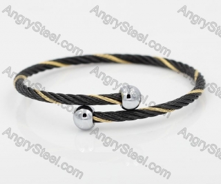 Stainless Steel Wire Cable Bangle KJB860011