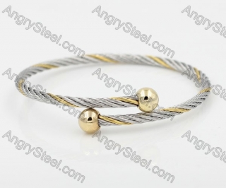 Stainless Steel Wire Cable Bangle KJB860013