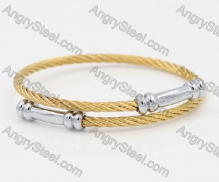 Stainless Steel Wire Cable Bangle KJB860017