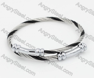 Stainless Steel Wire Cable Bangle KJB860019