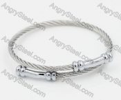 Stainless Steel Wire Cable Bangle KJB860020