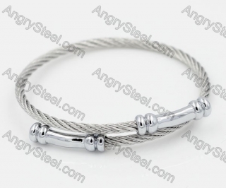 Stainless Steel Wire Cable Bangle KJB860020