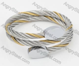 Stainless Steel Wire Cable Bangle KJB860024