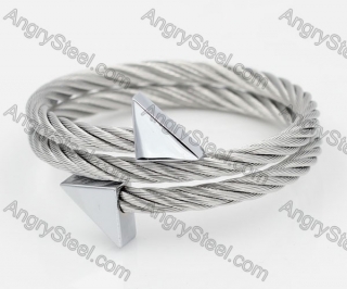 Stainless Steel Wire Cable Bangle KJB860026