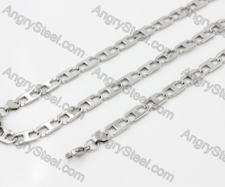 550/215×8.2 mm Bracelet and Necklace Set  KJS750079