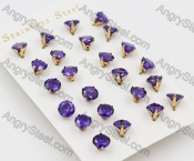 (price for 12 pairs) Steel Ear Stud KJE860001