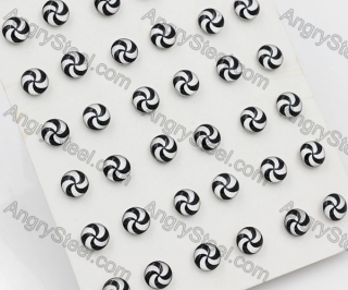 (price for 12 pairs) Steel Ear Stud KJE860002