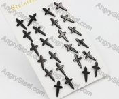 (price for 12 pairs) Steel Ear Stud KJE860006