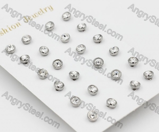 (price for 12 pairs) Steel Ear Stud KJE860009