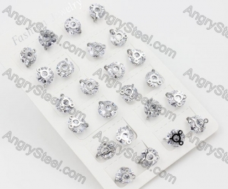 (price for 12 pairs) Steel Ear Stud KJE860010