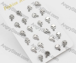 (price for 12 pairs) Steel Ear Stud KJE860014