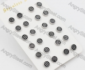 (price for 12 pairs) Steel Ear Stud KJE860015