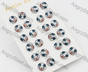 (price for 12 pairs) Steel Ear Stud KJE860016