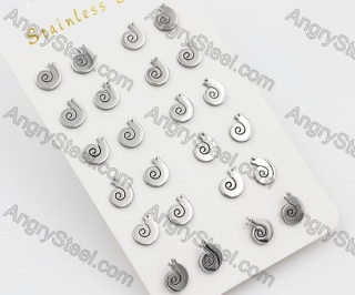 (price for 12 pairs) 8.1mm Steel Ear Stud KJE860018