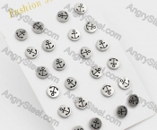 (price for 12 pairs) 8.1mm Steel Ear Stud KJE860019