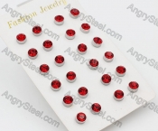 (price for 12 pairs) 7.1mm Steel Ear Stud KJE860024