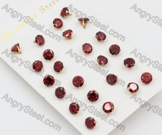 (price for 12 pairs) 7.7mm Steel Ear Stud KJE860026