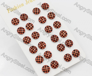 (price for 12 pairs) 9.8mm Steel Ear Stud KJE860031