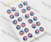 (price for 12 pairs) 9.8mm Steel Ear Stud KJE860032