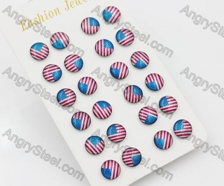 (price for 12 pairs) 9.8mm Steel Ear Stud KJE860032