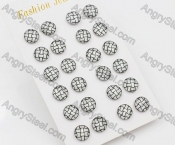 (price for 12 pairs) 9.8mm Steel Ear Stud KJE860033