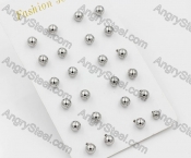 (price for 12 pairs) 6mm Steel Ear Stud KJE860034