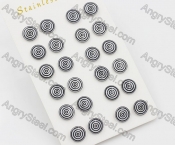 (price for 12 pairs) 8.9mm Steel Ear Stud KJE860035