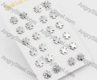 (price for 12 pairs) 8.2mm Steel Ear Stud KJE860036