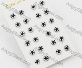 (price for 12 pairs) 8.1mm Steel Ear Stud KJE860037