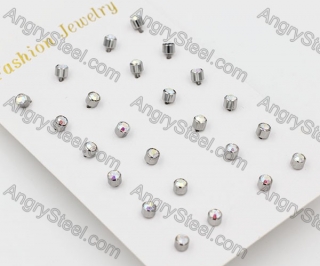 (price for 12 pairs) 5.2mm Steel Ear Stud KJE860044