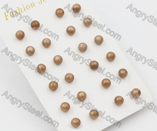 (price for 12 pairs) 6mm Steel Ear Stud KJE860046