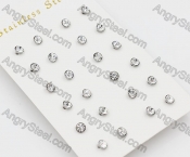 (price for 12 pairs) 6.1mm Steel Ear Stud KJE860056