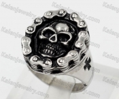 Stainless Steel Skull Ring KJR100069