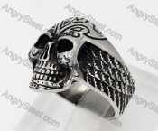 Stainless Steel Skull Ring KJR370647