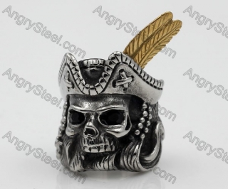 Stainless Steel Skull Ring KJR090412