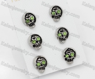 Stainless Steel Skull Ear Studs KJR830011