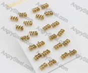 (price for 12 pairs) Steel Ear Stud KJE860061