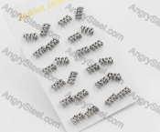 (price for 12 pairs) Steel Ear Stud KJE860062