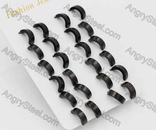 (price for 12 pairs) Steel Ear Stud KJE860067