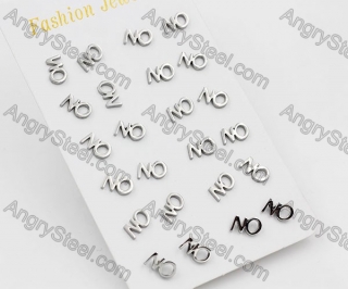 (price for 12 pairs) Steel Ear Stud KJE860074