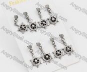 (price for 4 pairs) Steel Ear Stud KJE860075