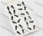 (price for 12 pairs) Steel Ear Stud KJE860076