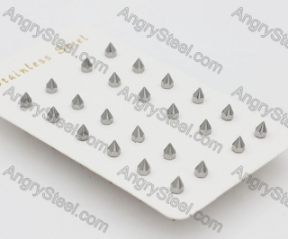 (price for 12 pairs) Steel Ear Stud KJE860077