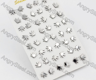 (price for 12 pairs) Steel Ear Stud KJE860078