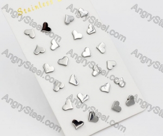 (price for 12 pairs) Steel Ear Stud KJE860080