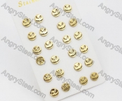 (price for 12 pairs) Steel Ear Stud KJE860084