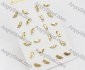 (price for 12 pairs) Steel Ear Stud KJE860089