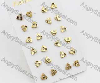 (price for 12 pairs) Steel Ear Stud KJE860090