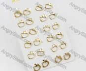 (price for 12 pairs) Steel Ear Stud KJE860091