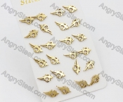 (price for 12 pairs) Steel Ear Stud KJE860093